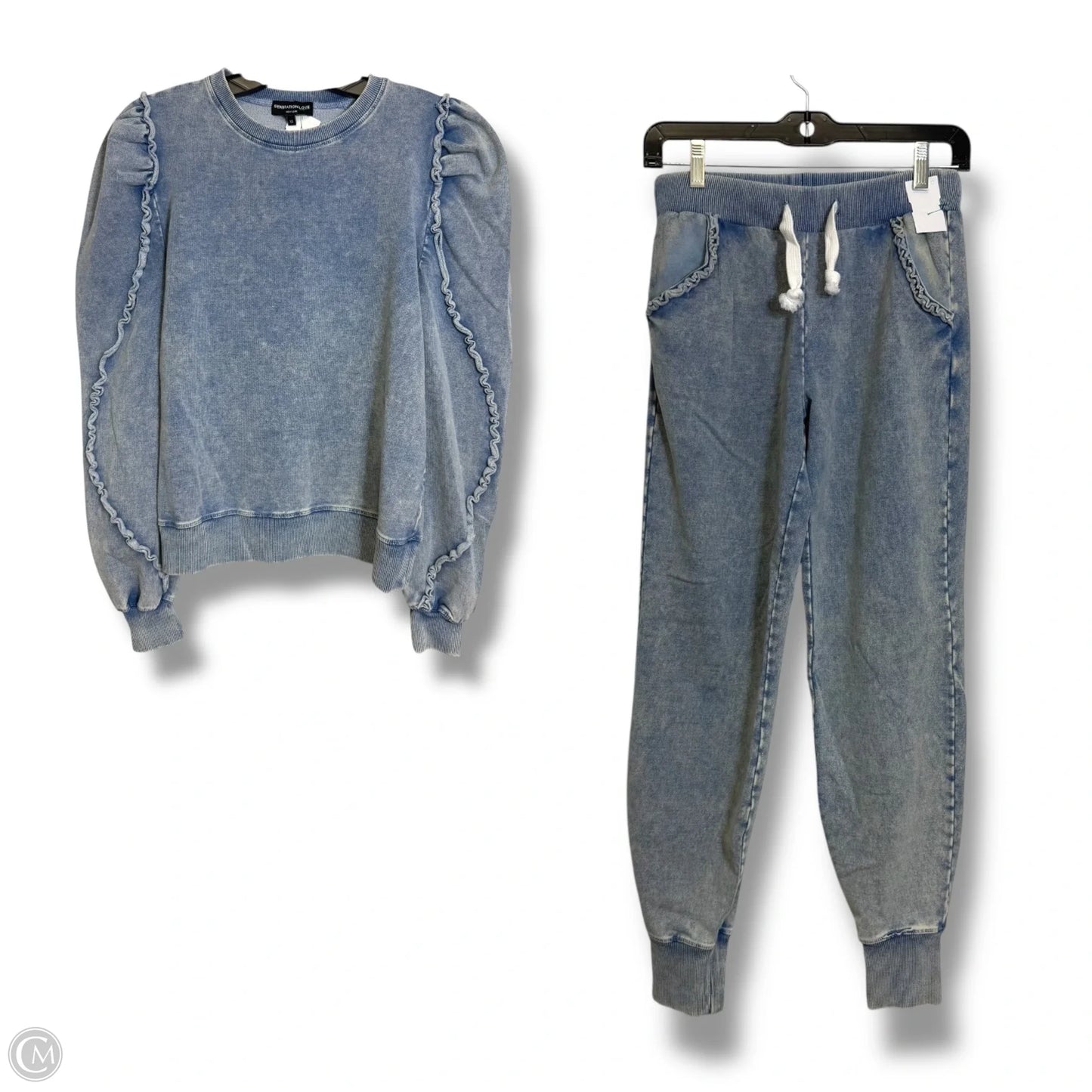 Athletic Pants 2pc By Clothes Mentor In Blue, Size: Xs