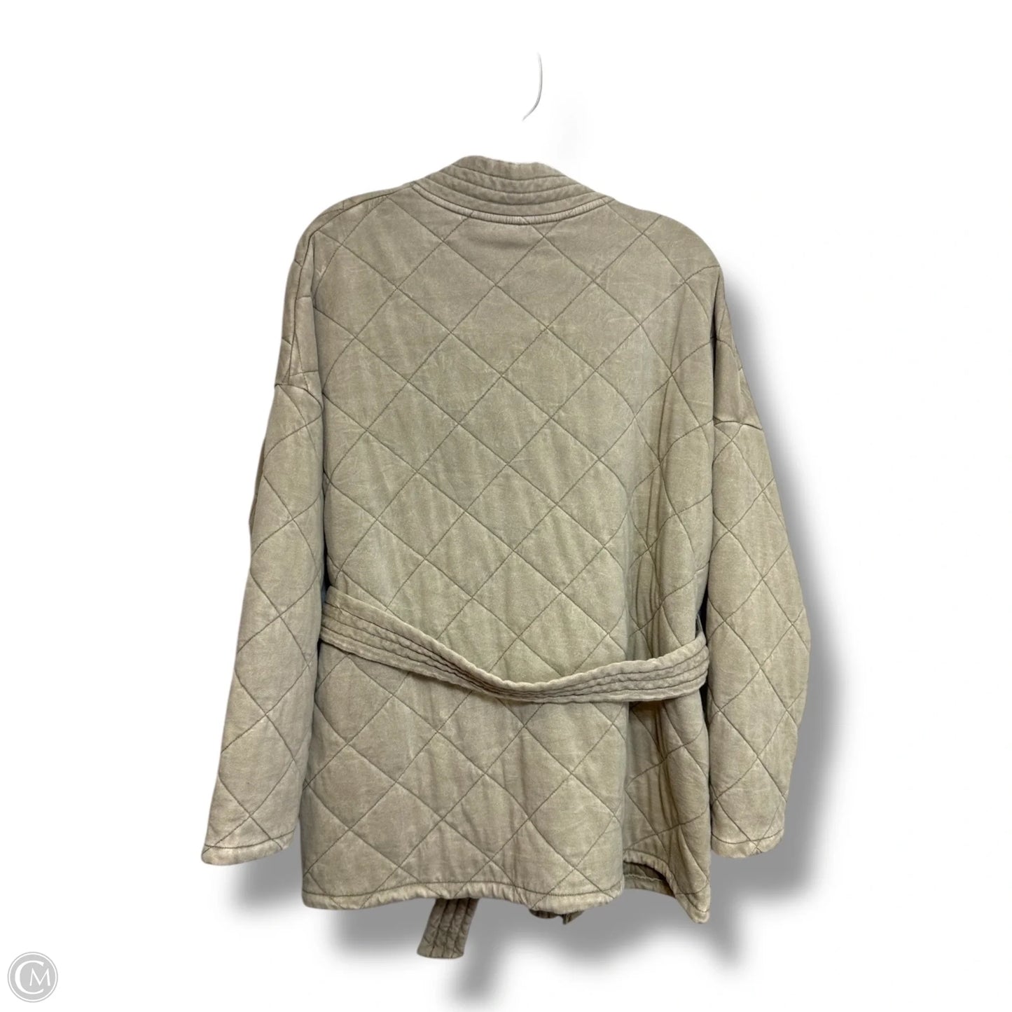Athletic Jacket By Mono B In Taupe, Size: L
