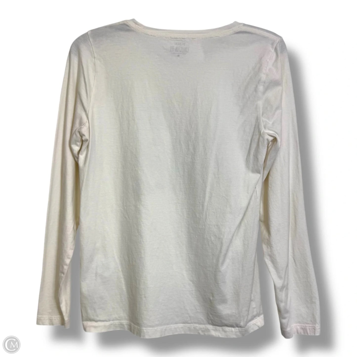 Top Long Sleeve Basic By J. Crew In Ivory, Size: M