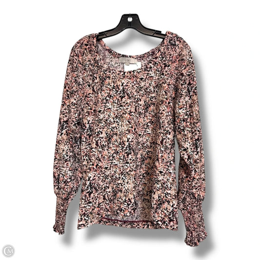 Top Long Sleeve By Loft In Pink, Size: M
