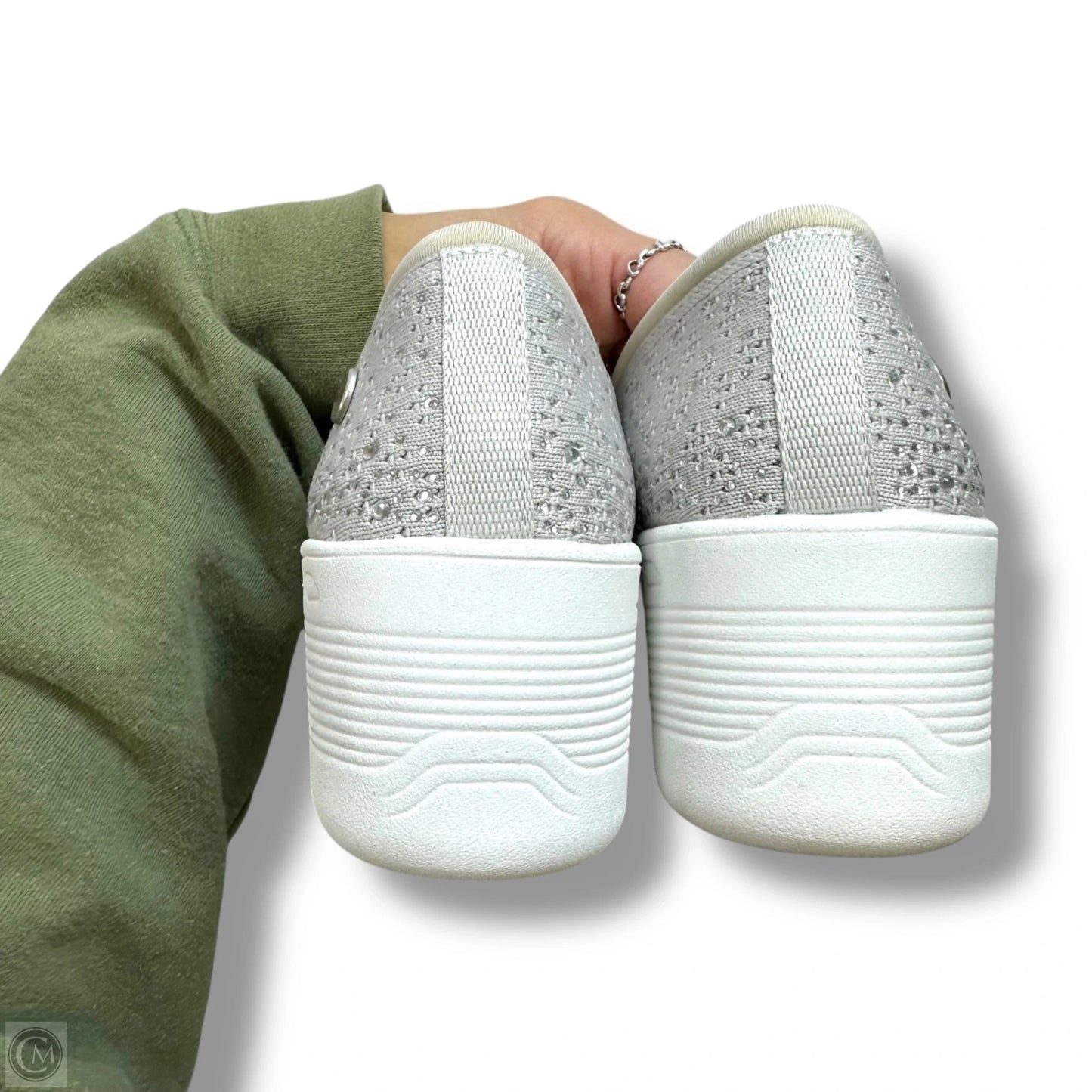 Shoes Heels Wedge By Skechers In Grey, Size: 7