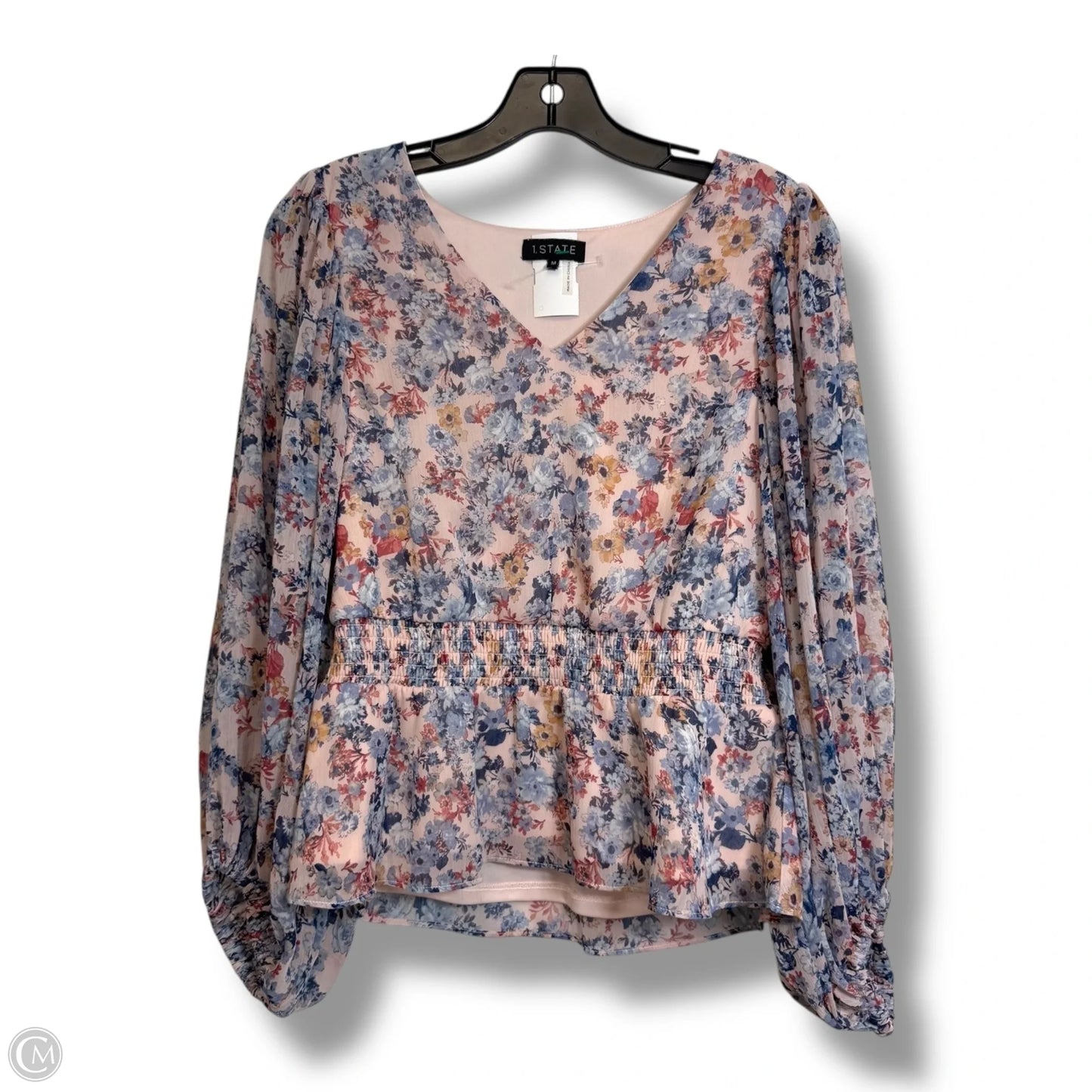 Top Long Sleeve By 1.state In Floral Print, Size: M