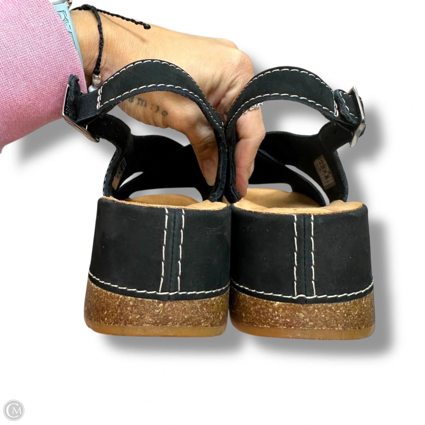 Sandals Flats By Clarks In Black, Size: 8.5