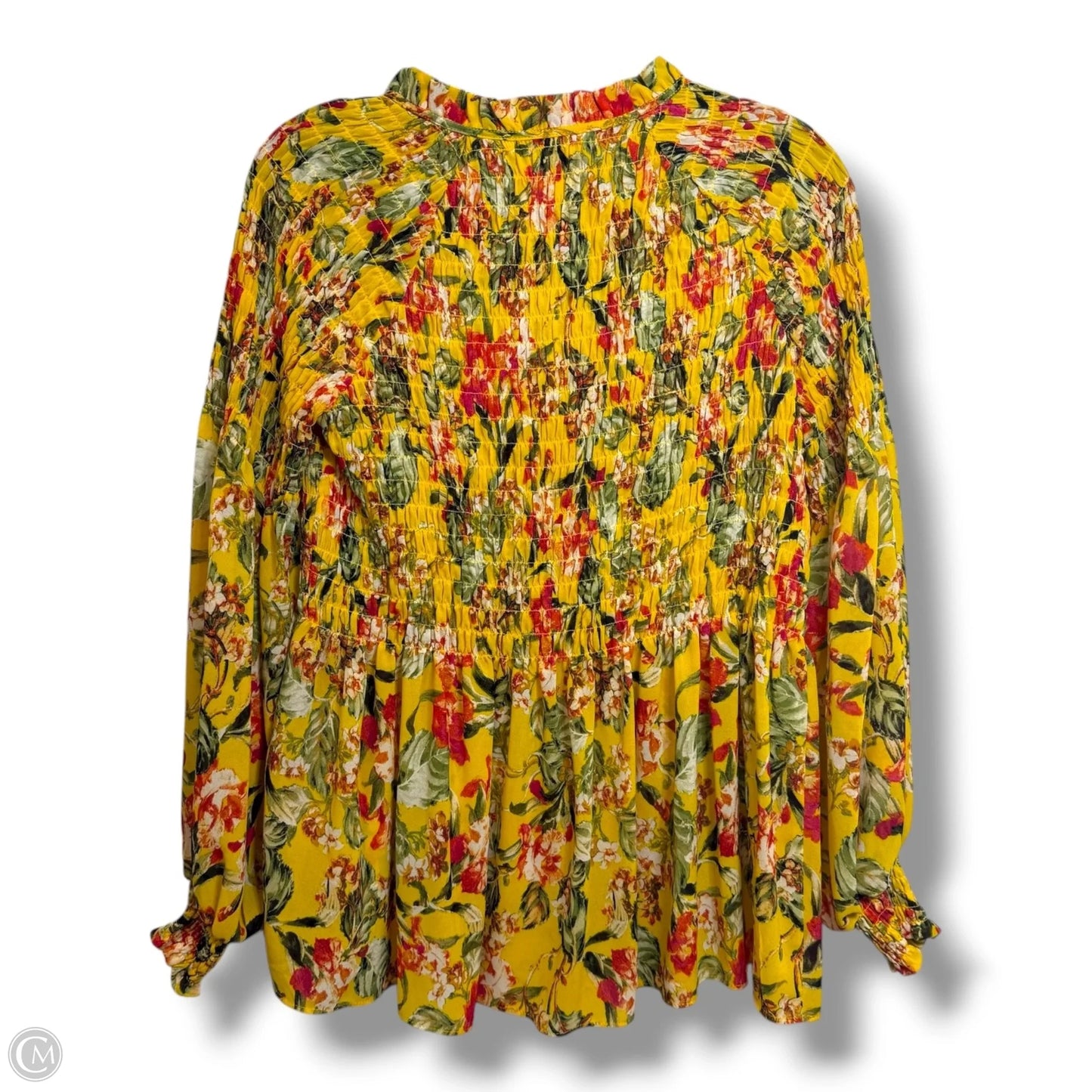 Top Long Sleeve By Rose And Olive In Yellow, Size: S