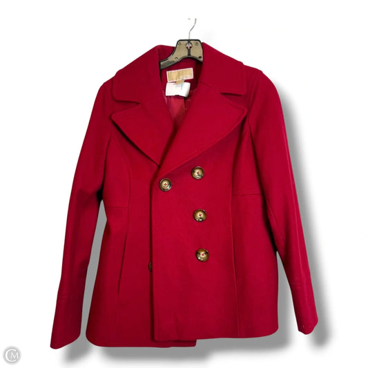Coat Peacoat By Michael By Michael Kors In Red, Size: S