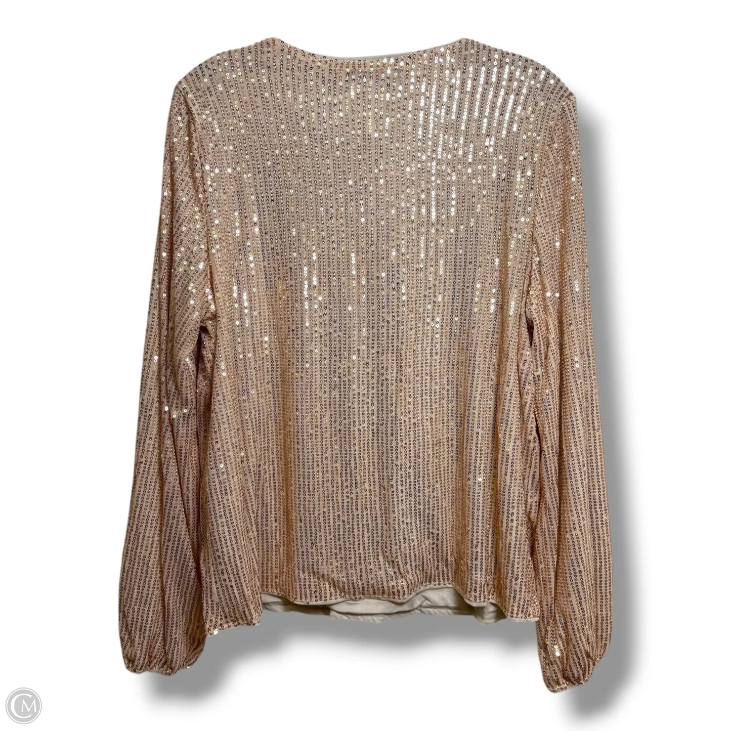Top Long Sleeve By Emery Rose In Rose Gold, Size: Xl