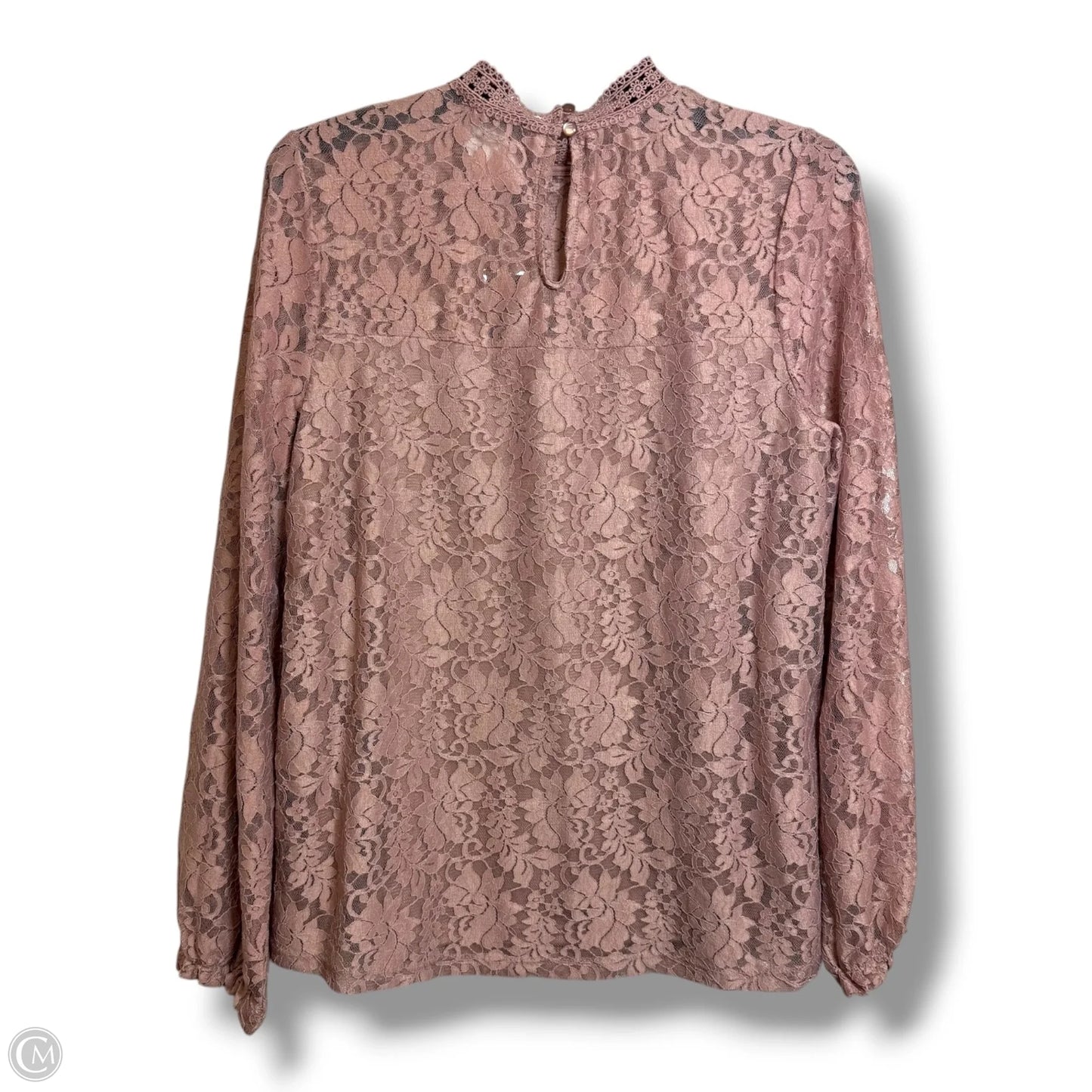 Top Long Sleeve By Cable And Gauge In Mauve, Size: L