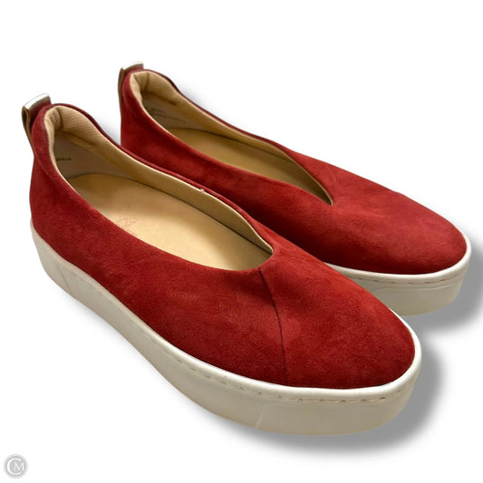 Shoes Flats By Clothes Mentor In Maroon, Size: 6.5