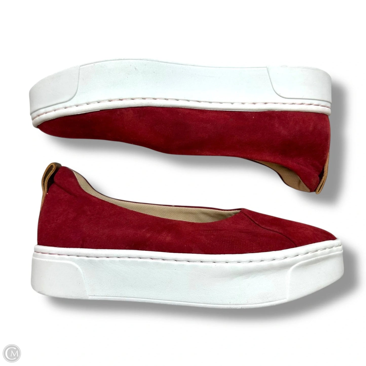 Shoes Flats By Clothes Mentor In Maroon, Size: 6.5