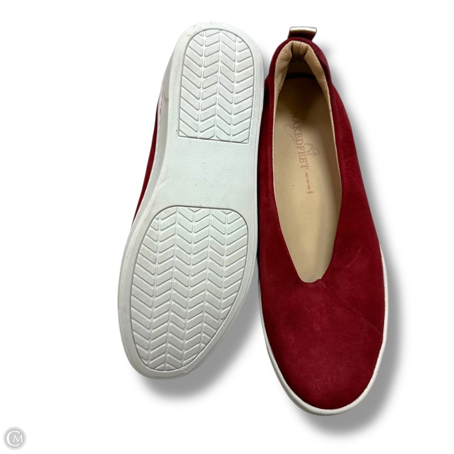 Shoes Flats By Clothes Mentor In Maroon, Size: 6.5