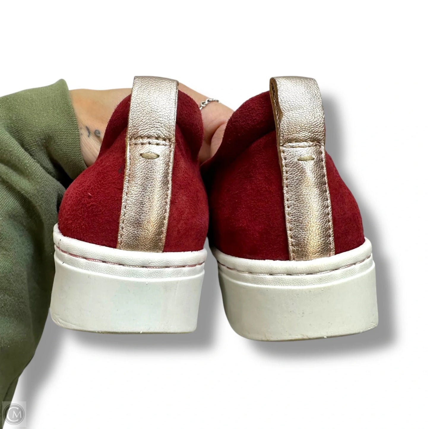 Shoes Flats By Clothes Mentor In Maroon, Size: 6.5