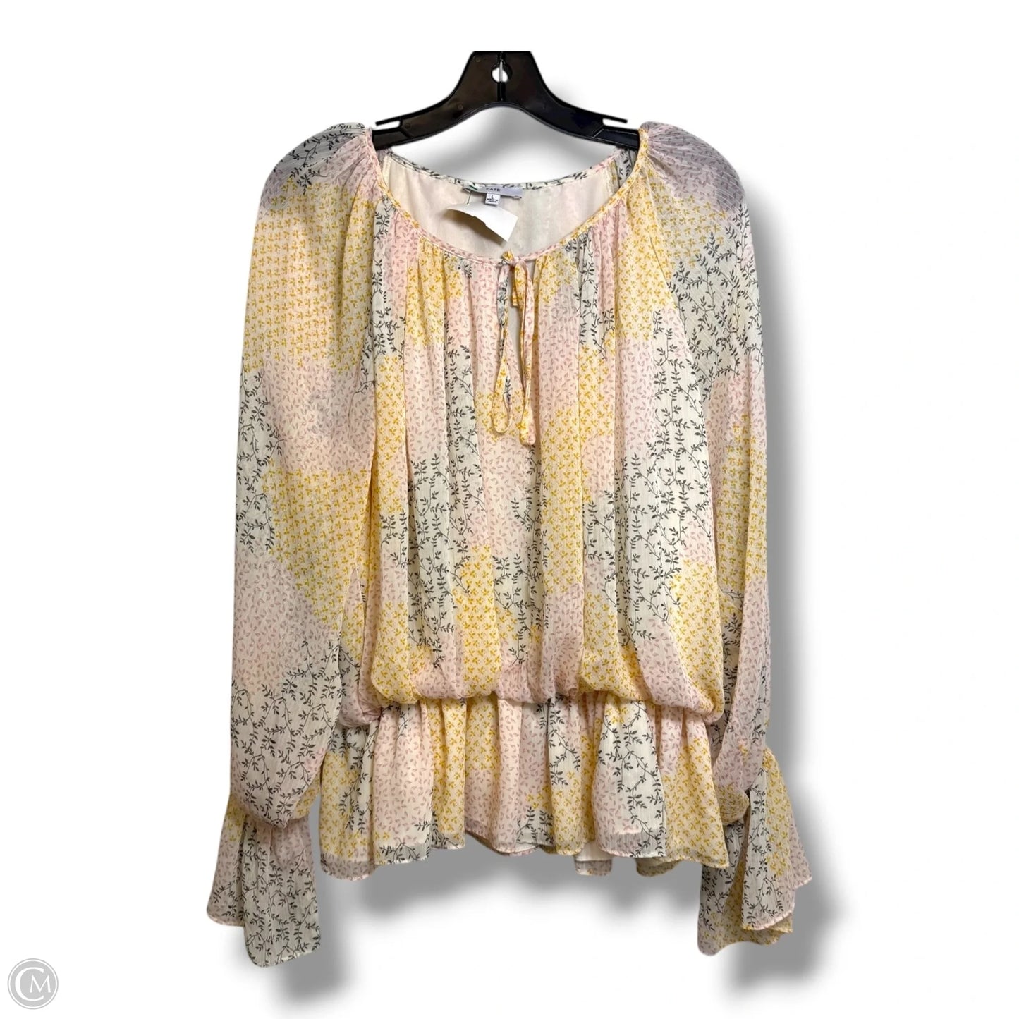 Top Long Sleeve By Fate In Floral Print, Size: L