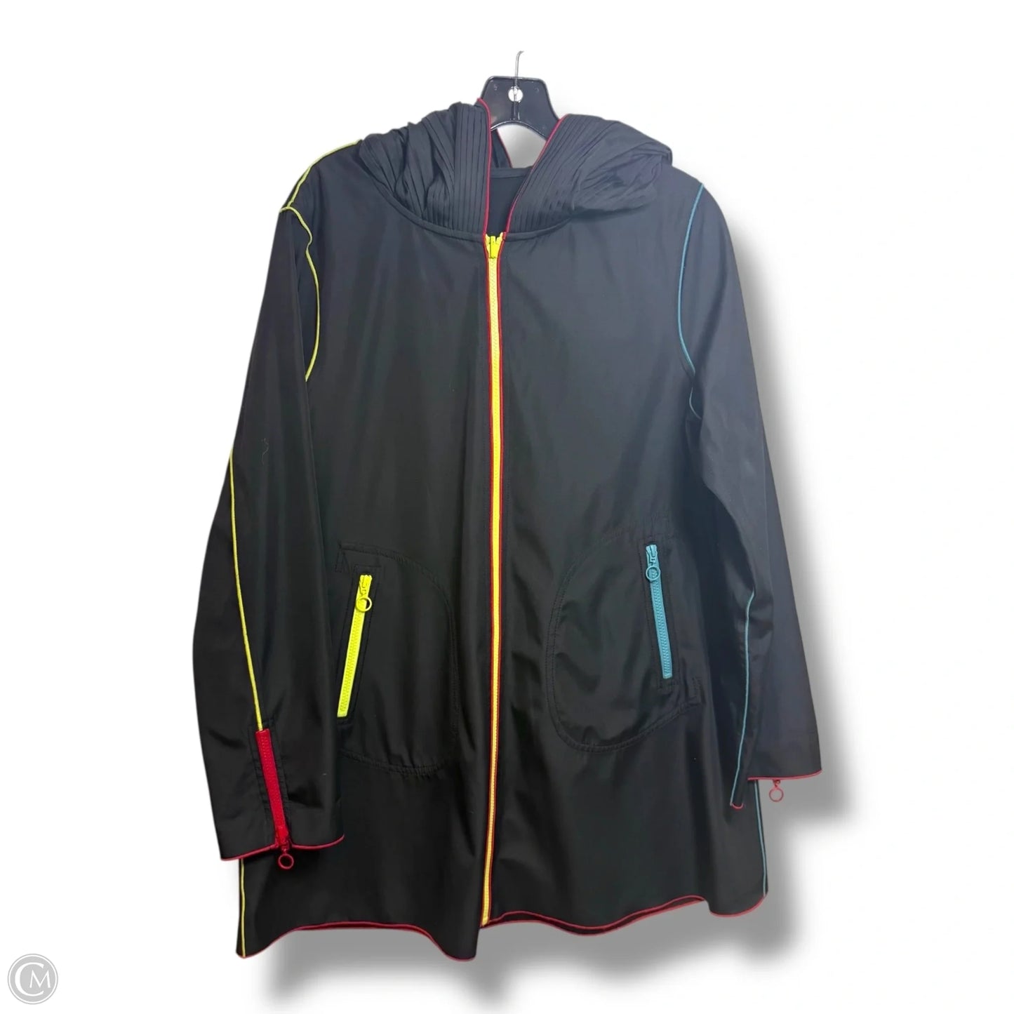 Jacket Windbreaker By Clothes Mentor In Black, Size: M