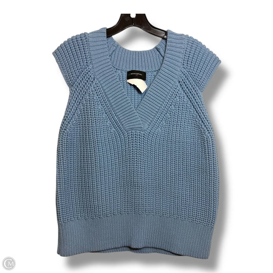 Vest Sweater By Banana Republic In Blue, Size: M