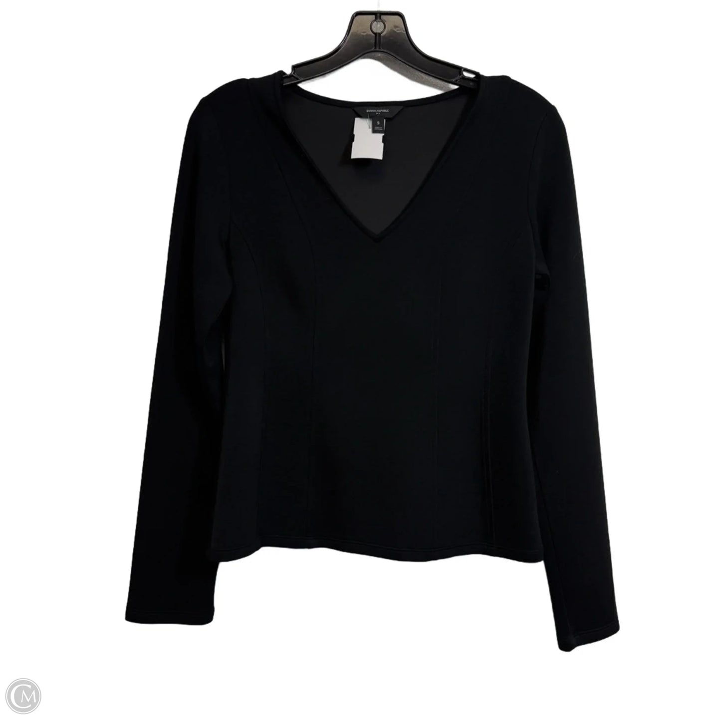 Top Long Sleeve By Banana Republic In Black, Size: S