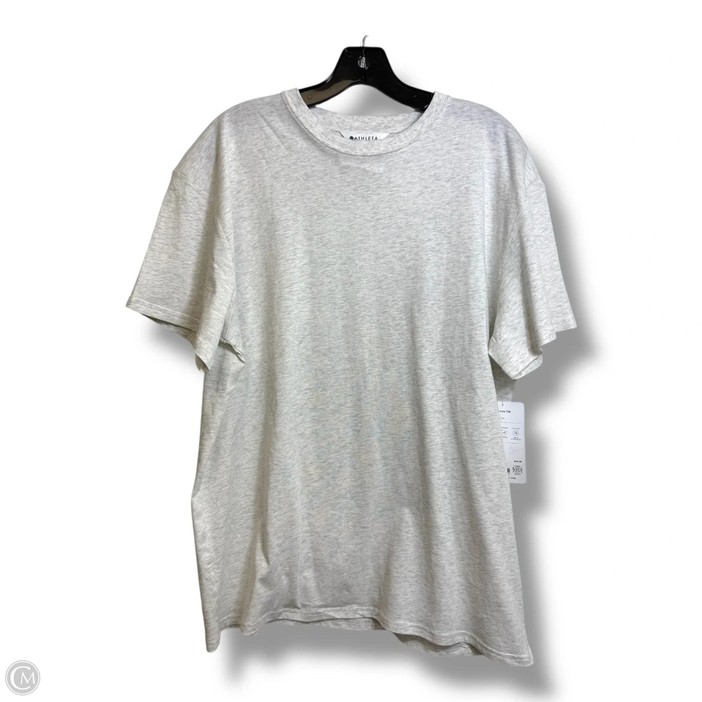 Athletic Top Short Sleeve By Athleta In Grey, Size: M