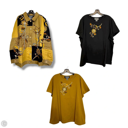 Blazer & 2 tops By Clothes Mentor In Multi-colored, Size: 2x