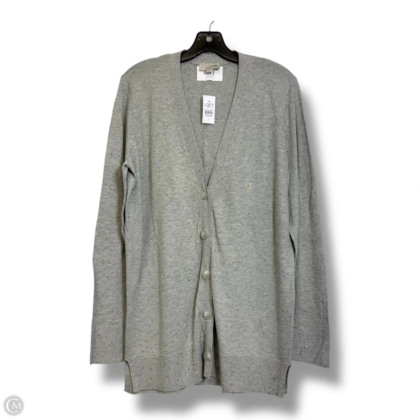 Cardigan By Loft In Grey, Size: L