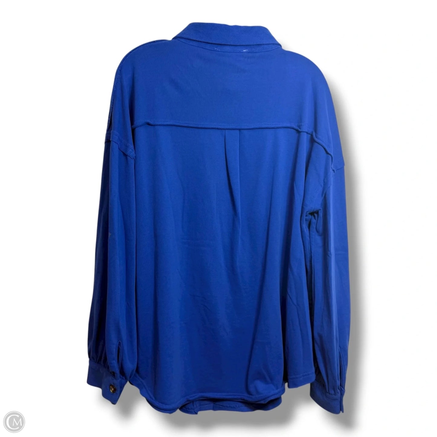 Jacket Shirt By Fantastic Fawn In Blue, Size: M