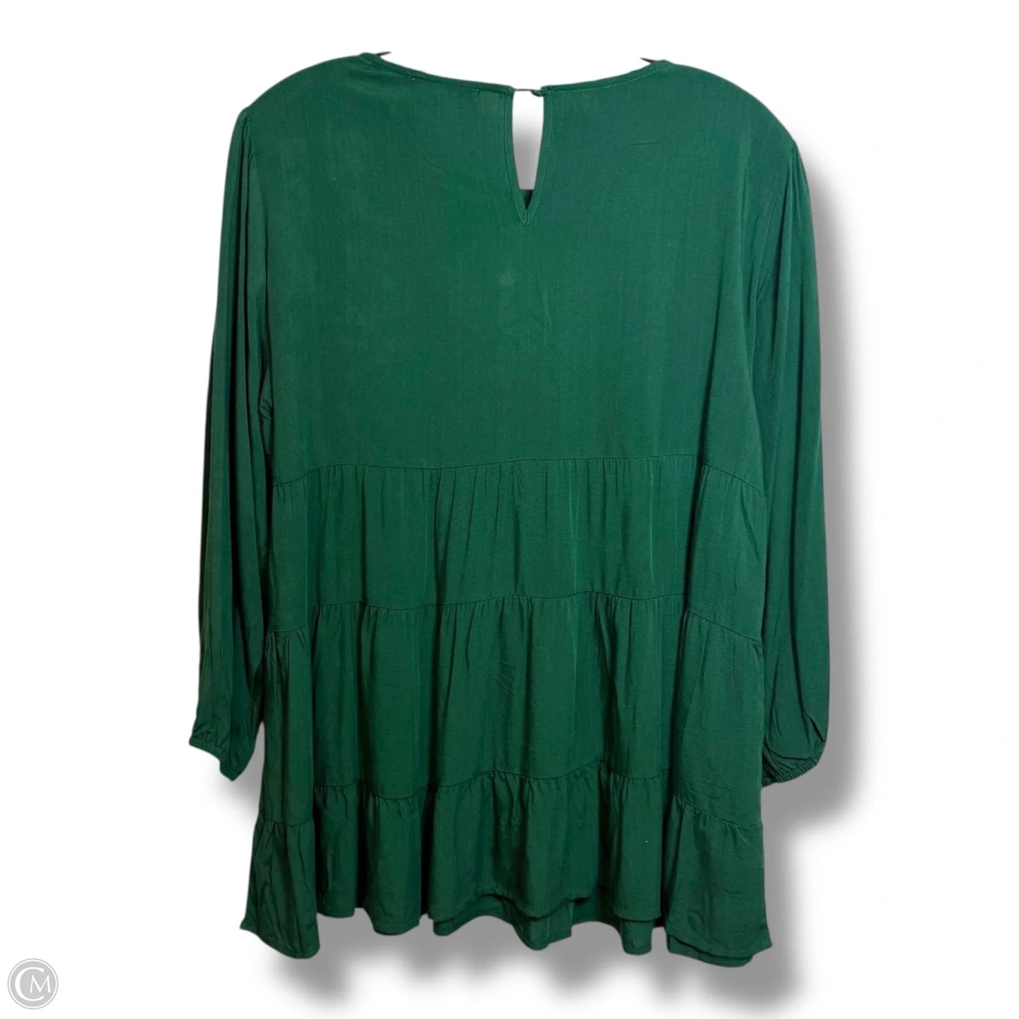 Top Long Sleeve By Andree By Unit In Green, Size: S