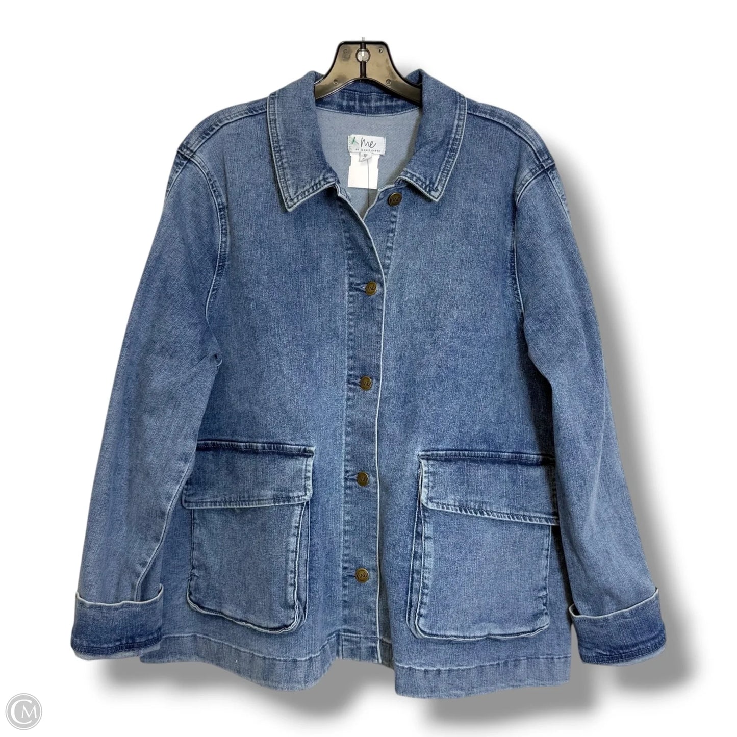 Jacket Denim By Clothes Mentor In Blue Denim, Size: Xl