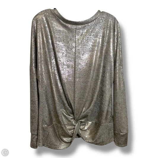 Top Long Sleeve By Clothes Mentor In Gold, Size: L