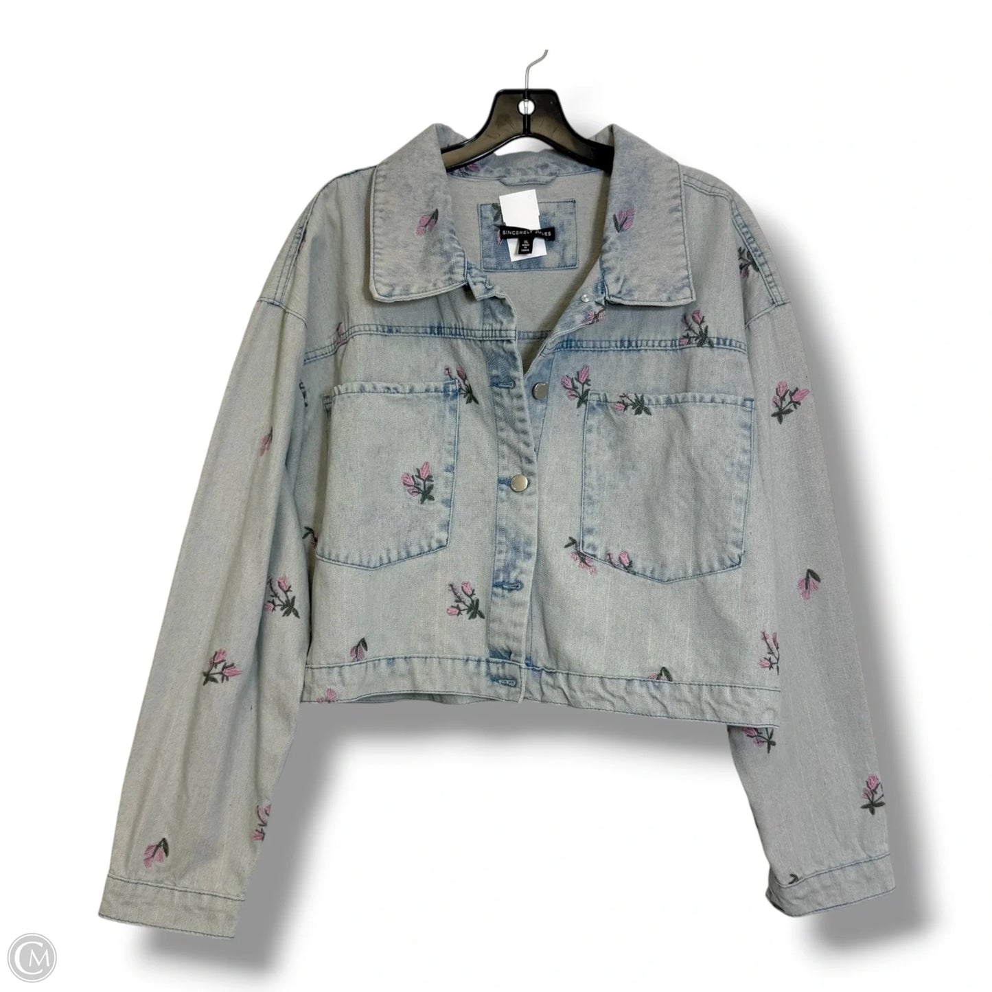 Jacket Denim By Sincerely Jules In Blue Denim, Size: Xl