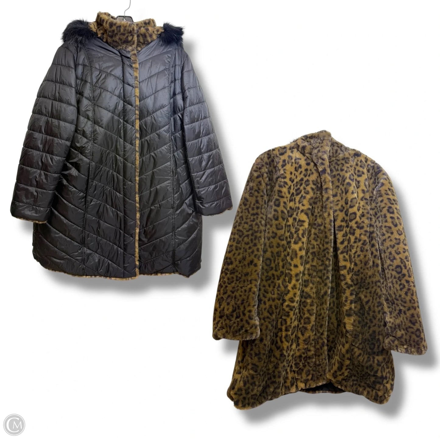 Reversible Coat Puffer & Quilted By Dennis Basso Qvc In Black, Size: 1x