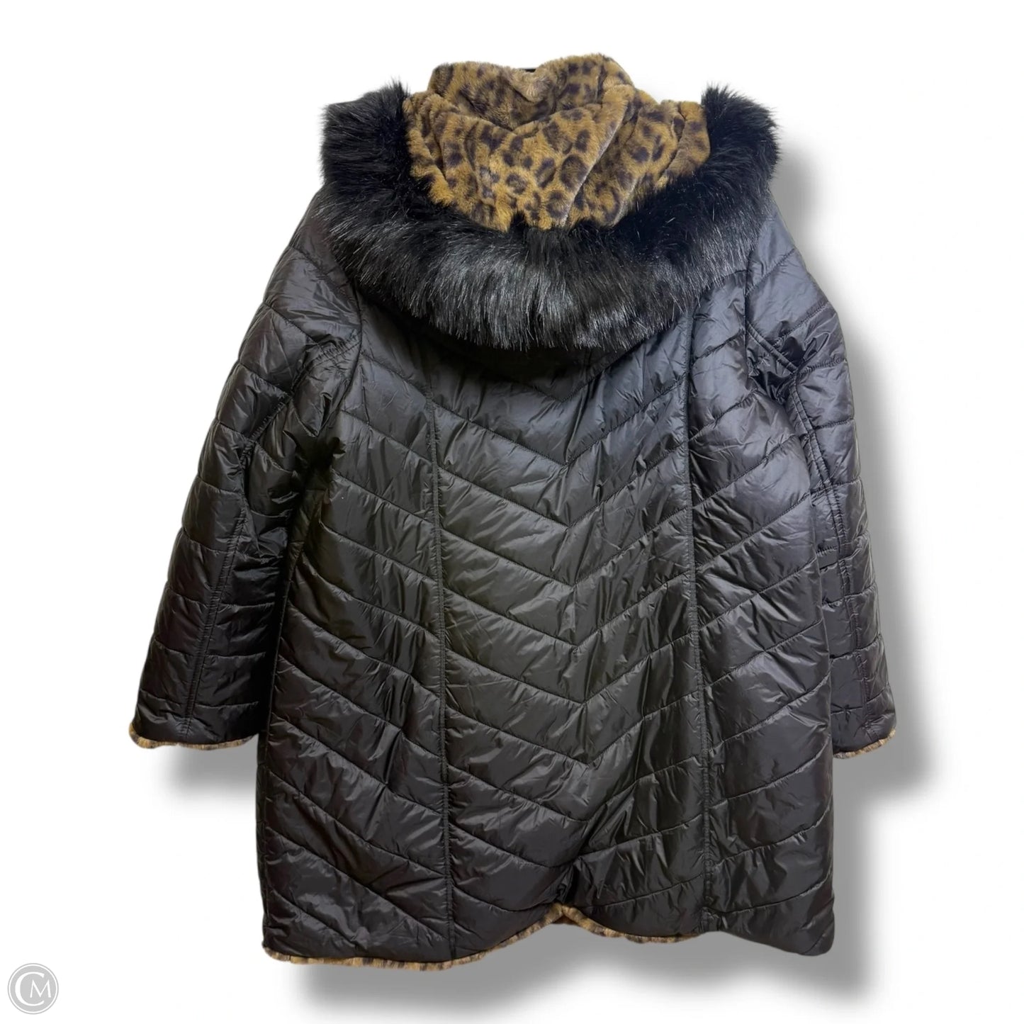 Reversible Coat Puffer & Quilted By Dennis Basso Qvc In Black, Size: 1x