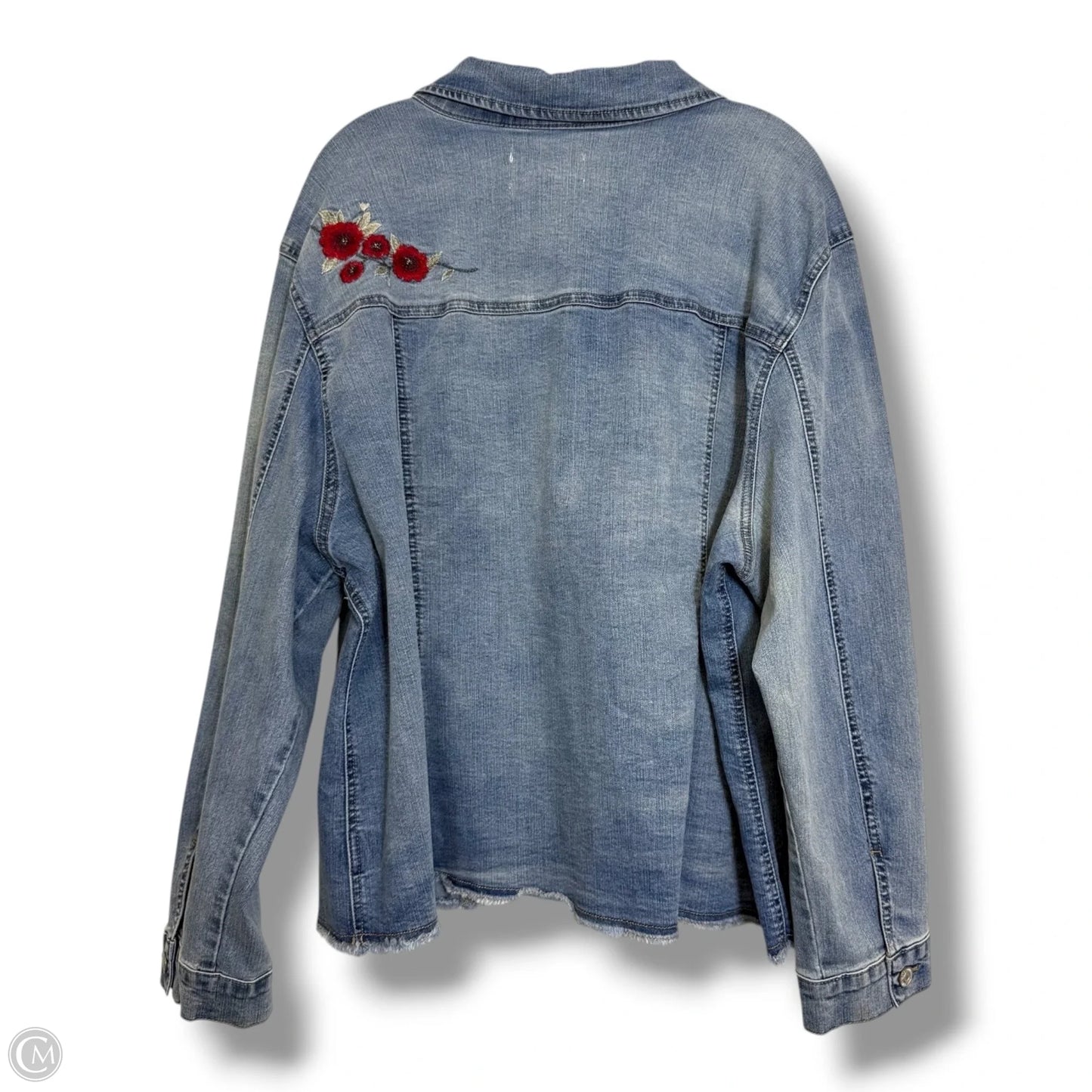 Jacket Denim By Angels In Blue Denim, Size: 3x