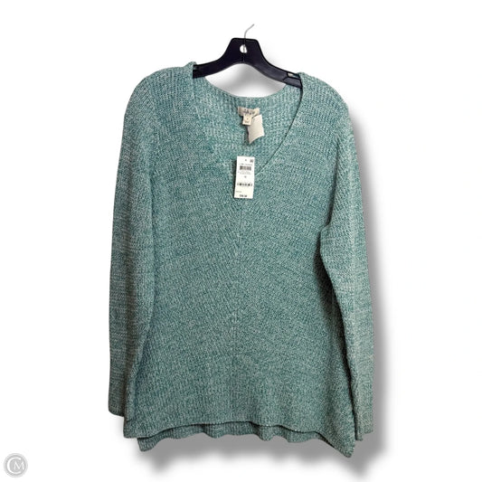 Sweater By Style And Company In Aqua, Size: 1x