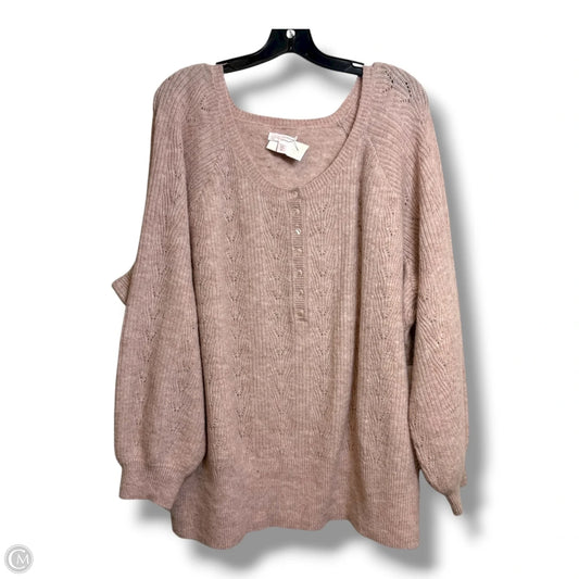 Sweater By Lc Lauren Conrad In Beige, Size: 3x