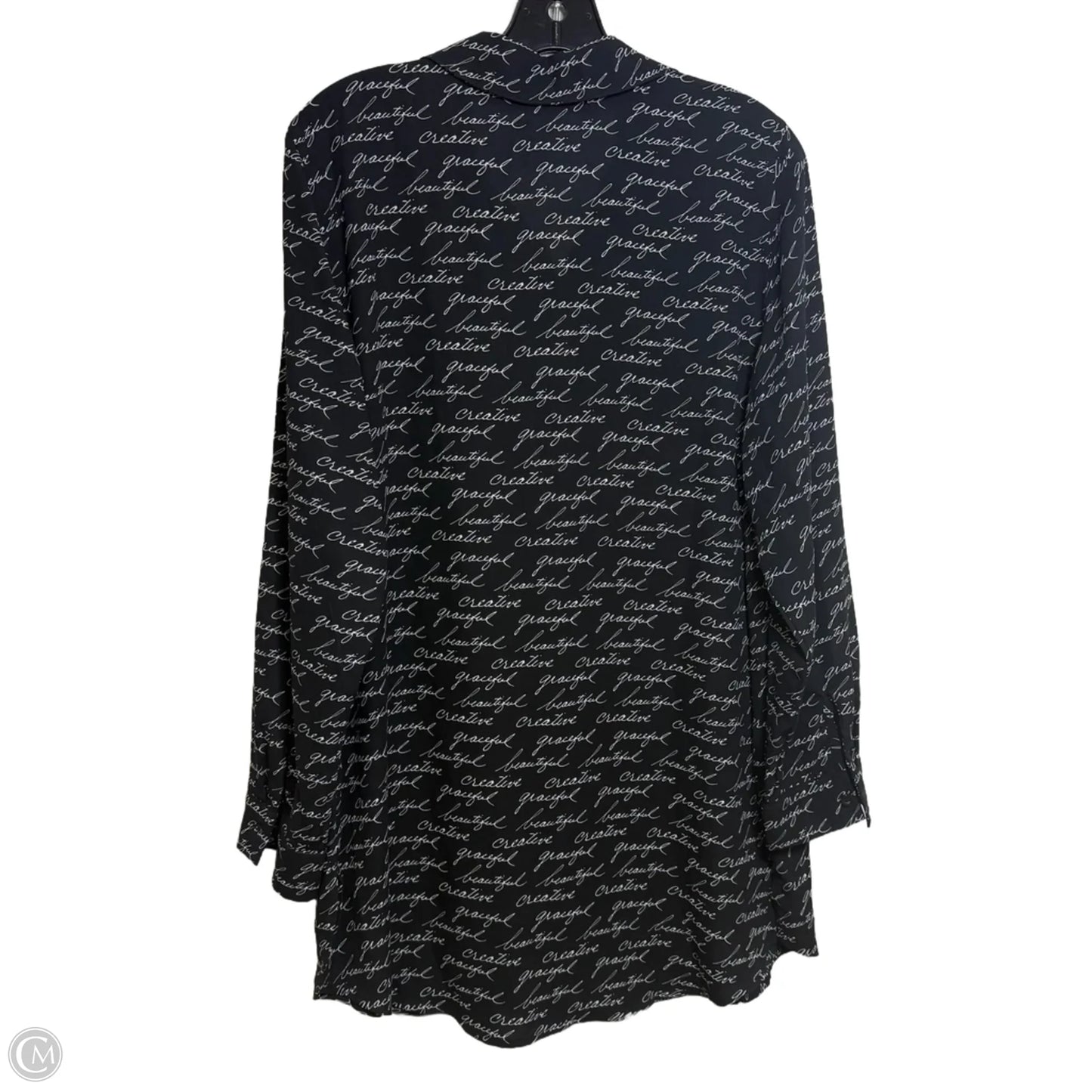 Tunic Long Sleeve By Chicos In Black, Size: M