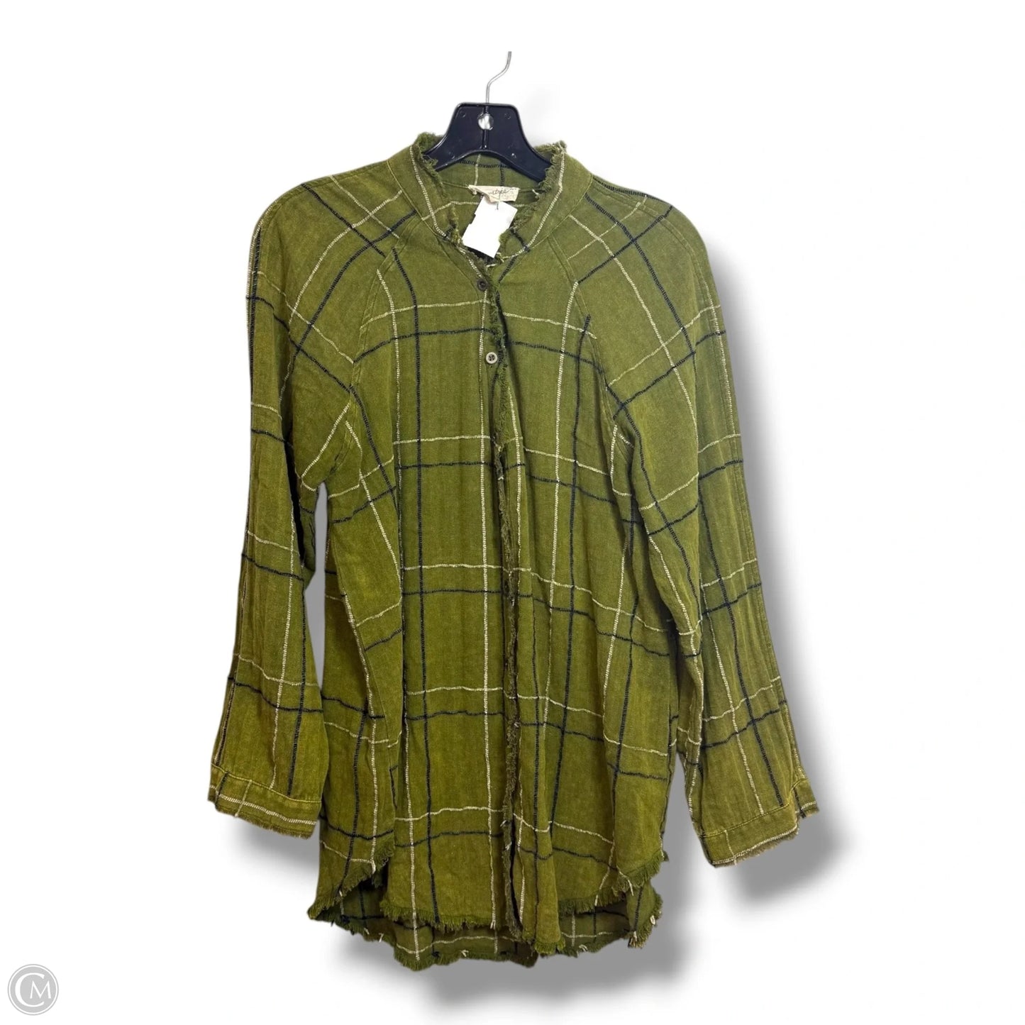 Top Long Sleeve By Mystree In Green, Size: M