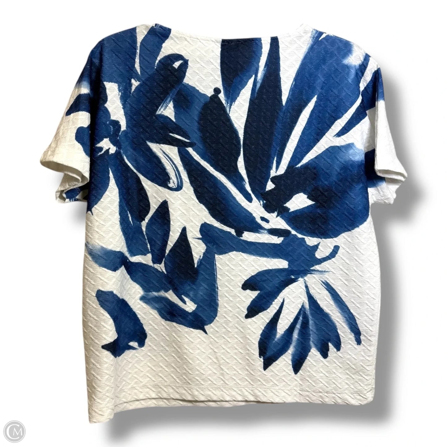 Top Short Sleeve By Chicos In Blue, Size: M