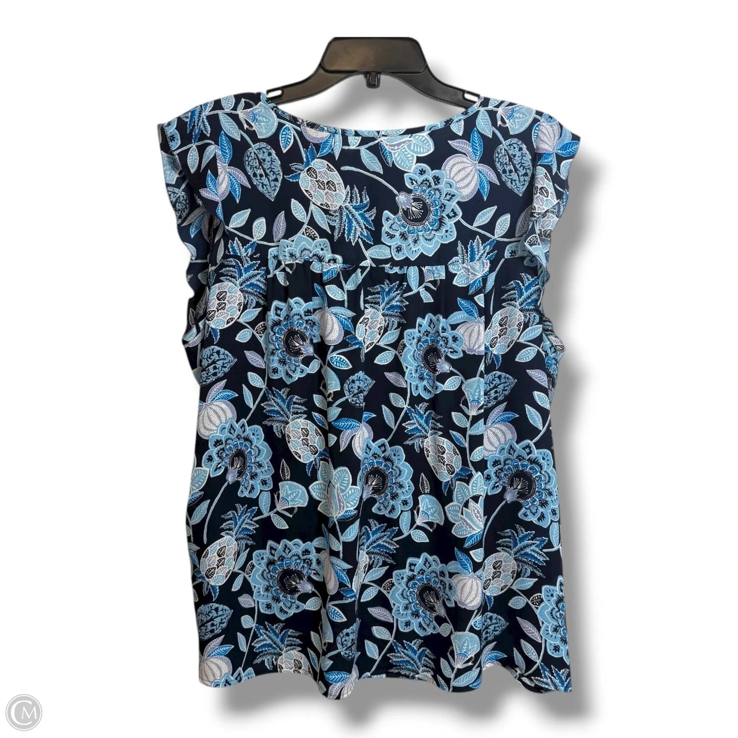 Top Sleeveless By Loft In Blue, Size: L