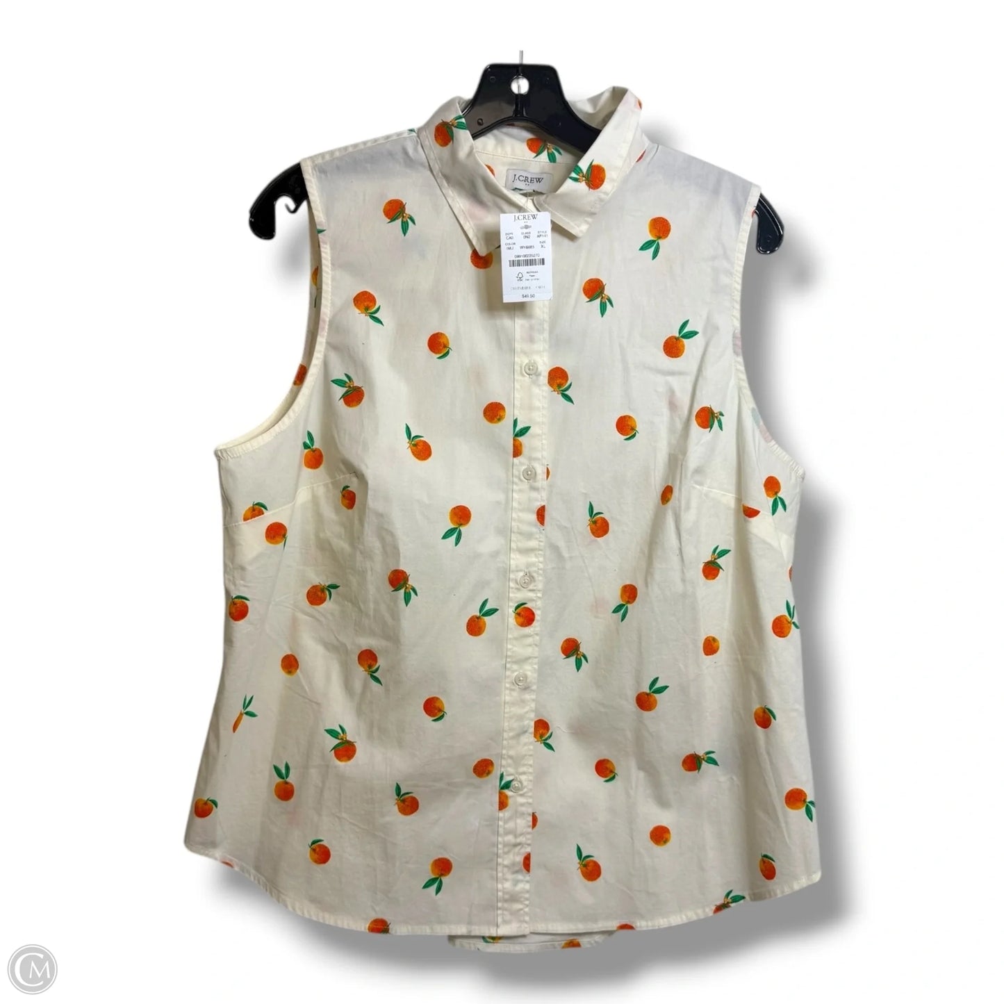 Top Sleeveless By J. Crew In Orange, Size: Xl