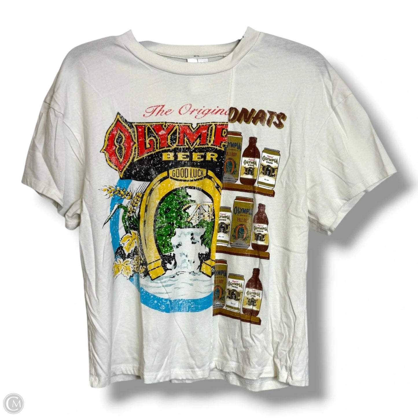 Top Short Sleeve Basic By Cmf In White, Size: S