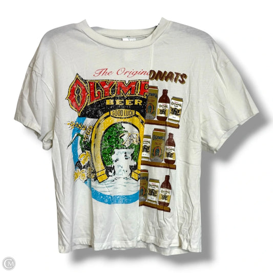 Top Short Sleeve Basic By Cmf In White, Size: S