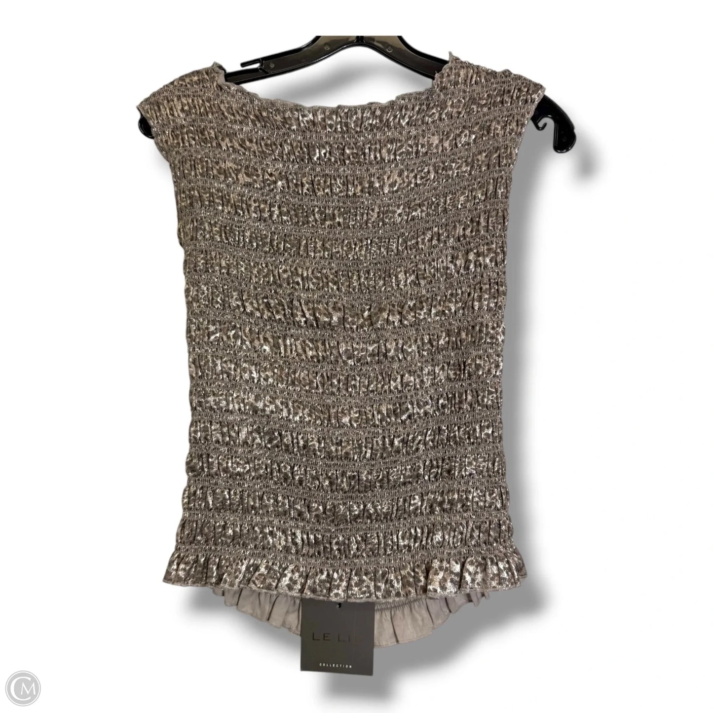 Top Sleeveless By Le Lis In Gold, Size: S