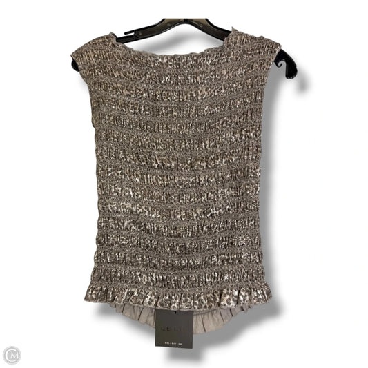 Top Sleeveless By Le Lis In Gold, Size: S