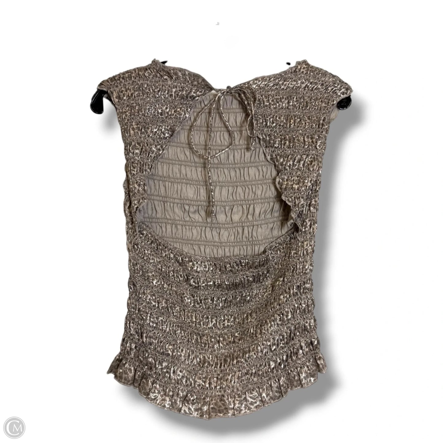 Top Sleeveless By Le Lis In Gold, Size: S