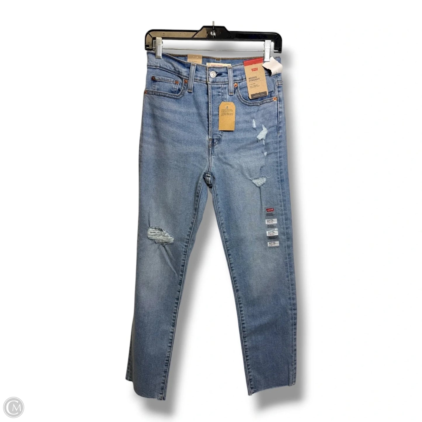 Jeans wedgie Straight By Levis In Blue Denim, Size: 4