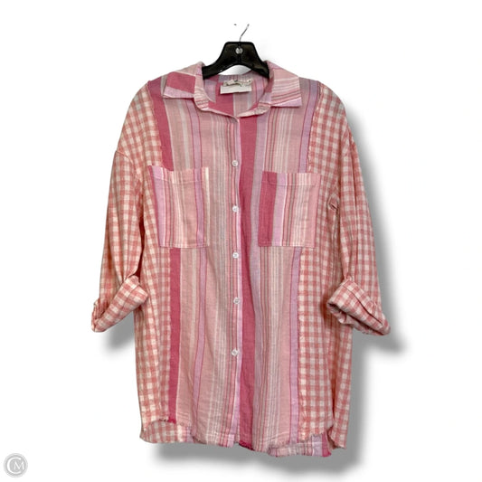 Top Long Sleeve By Bke In Pink, Size: S
