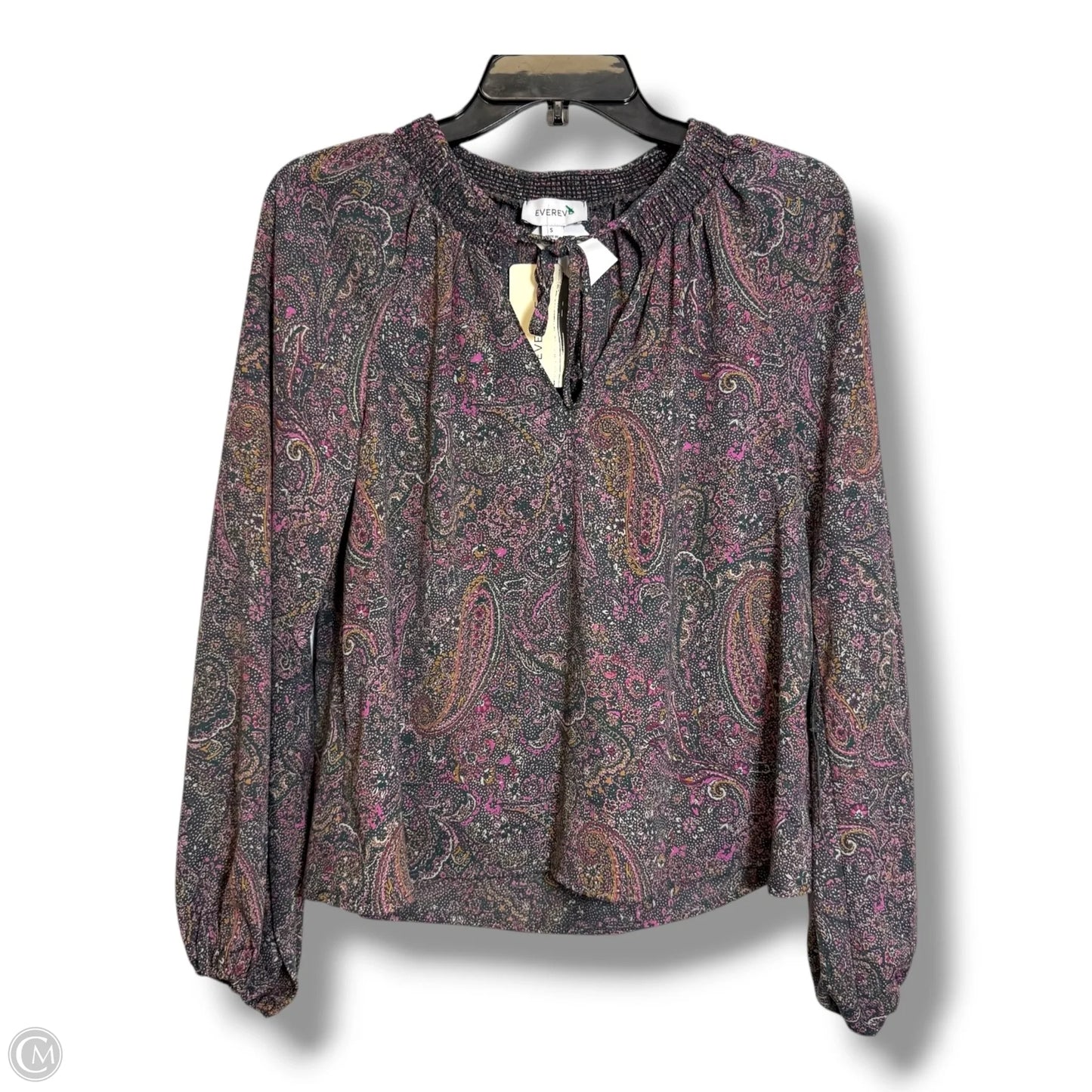 Top Long Sleeve By Evereve In Multi-colored, Size: S