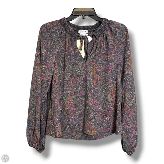 Top Long Sleeve By Evereve In Multi-colored, Size: S