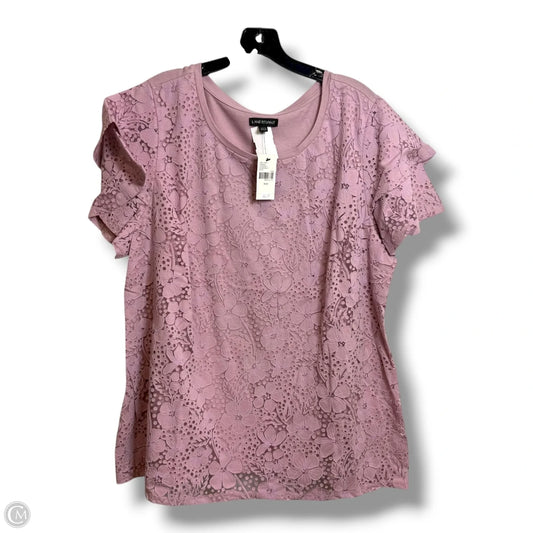Top Short Sleeve By Lane Bryant In Mauve, Size: 1x