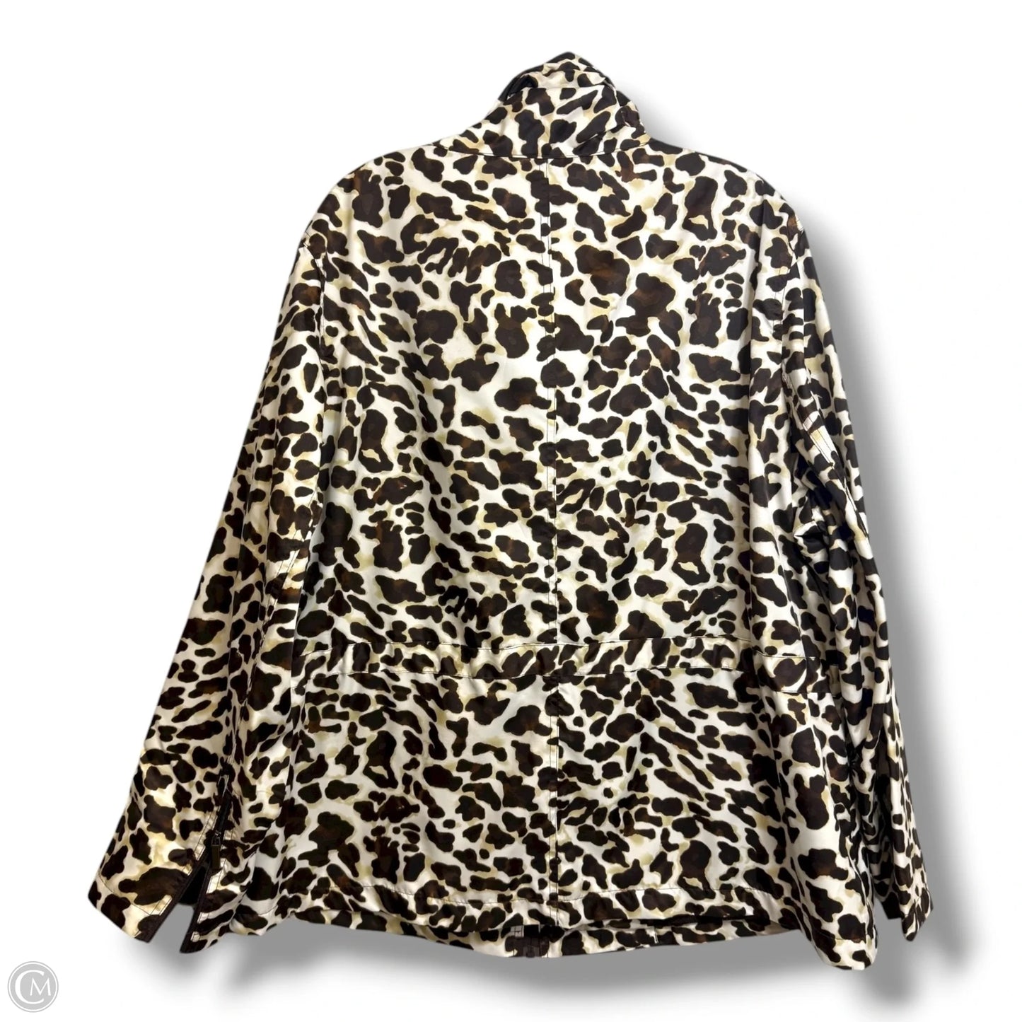 Jacket Windbreaker By Jones New York In Animal Print, Size: 2x