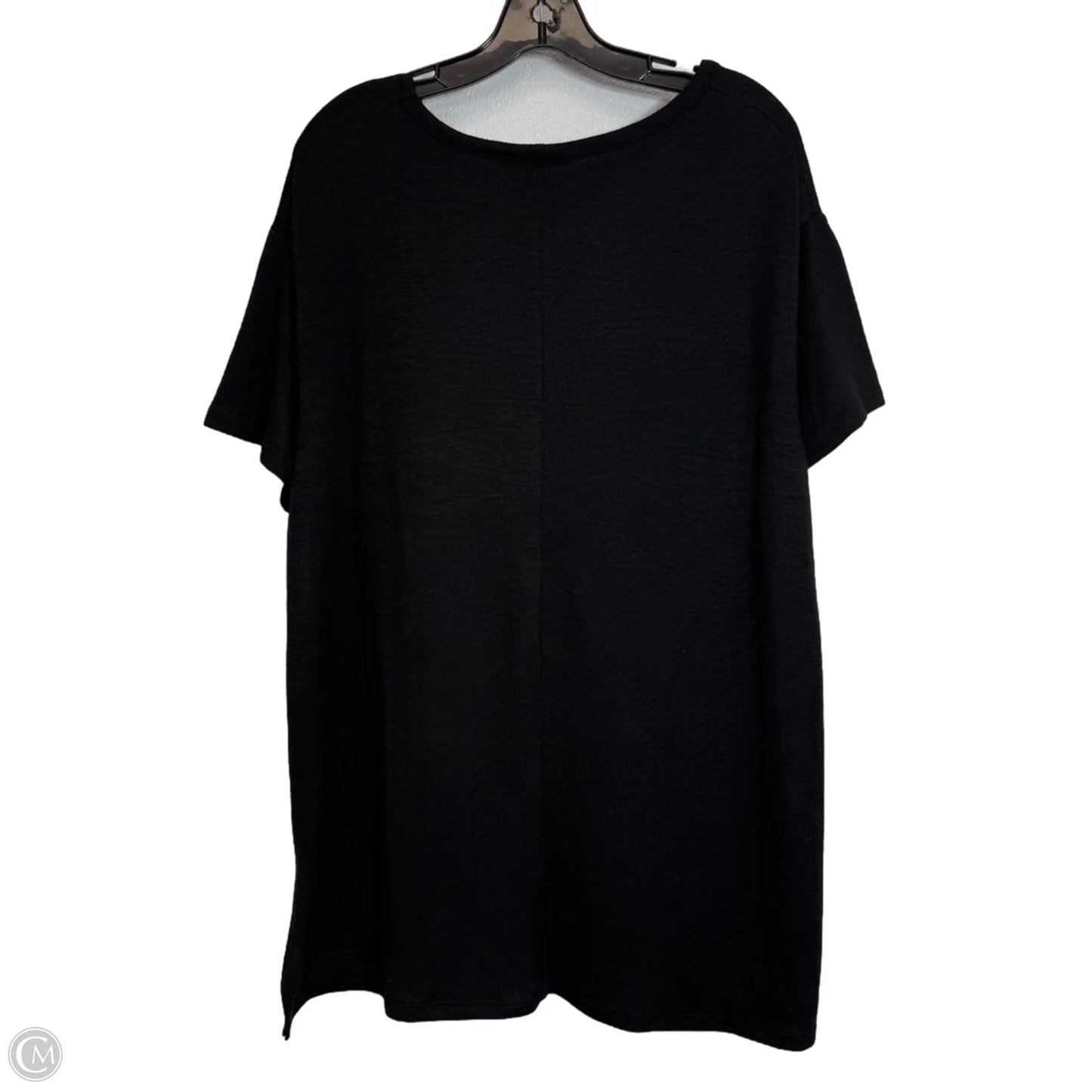 Top Short Sleeve By Lane Bryant In Black, Size: 1x
