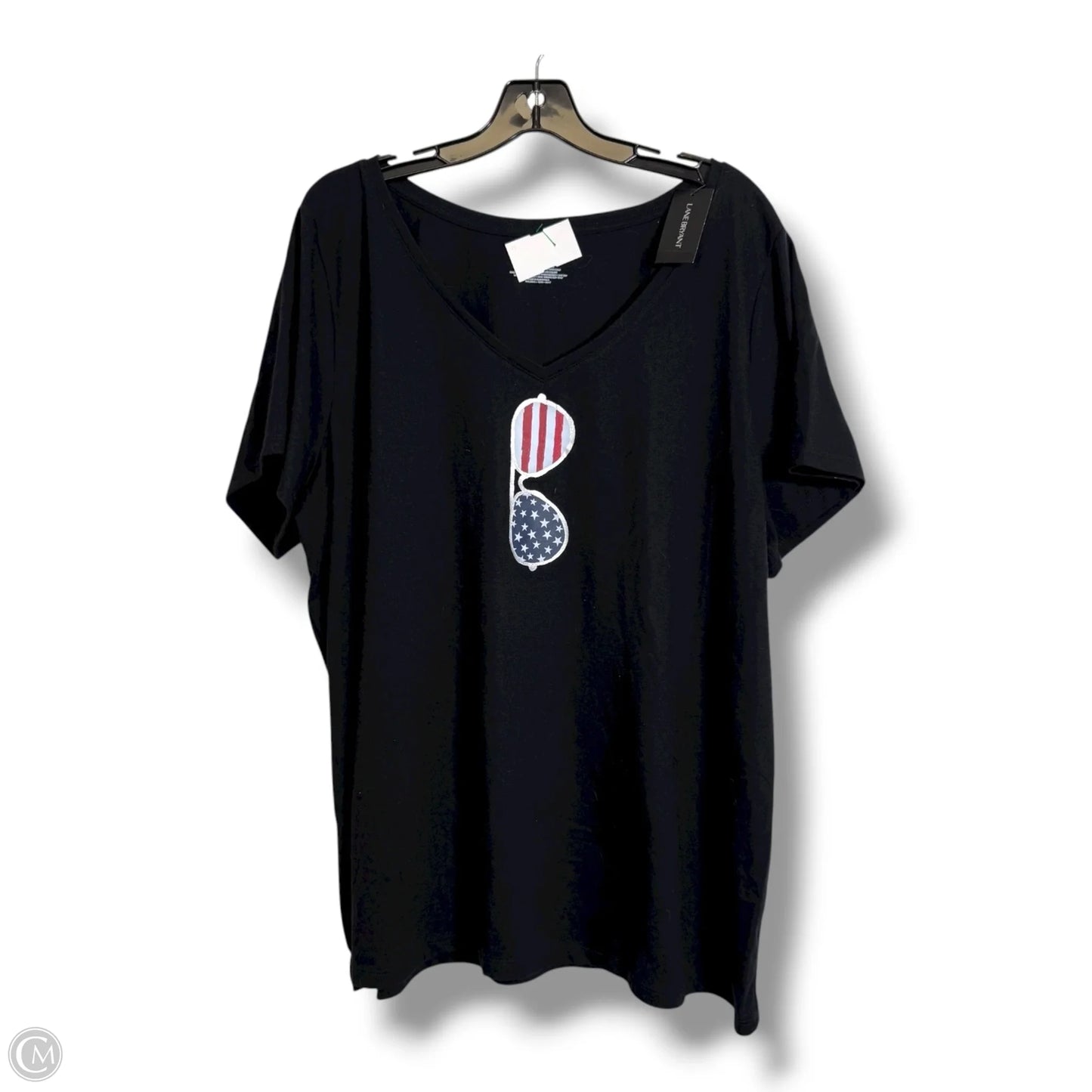 Top Short Sleeve Basic By Lane Bryant In Black, Size: 2x